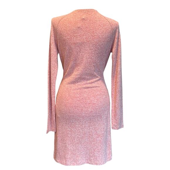 Free People Burnt Orange Knit Tie Front Sweater Dress Sz S Minimalist Indie Fall - Picture 2 of 16